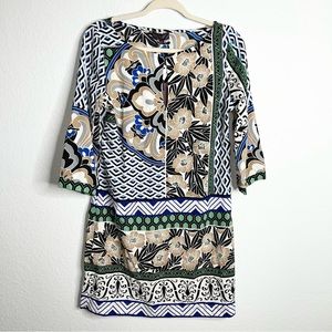 Hale Bob Dress Women’s Small Floral 3/4 Sleeve A5